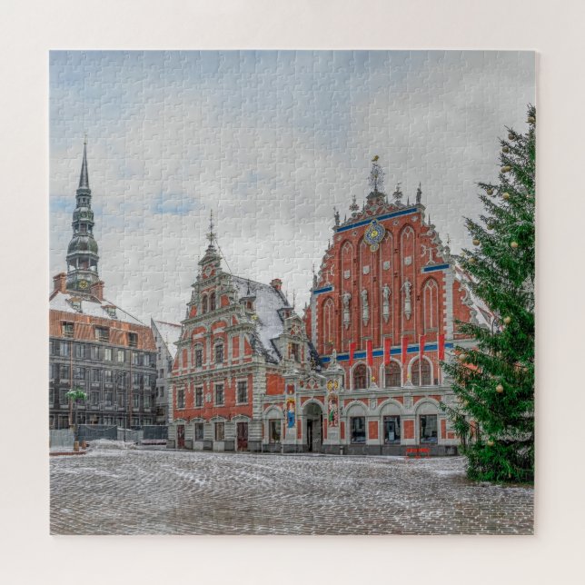 Puzzle Noël à Riga Lettonie (Horizontal)