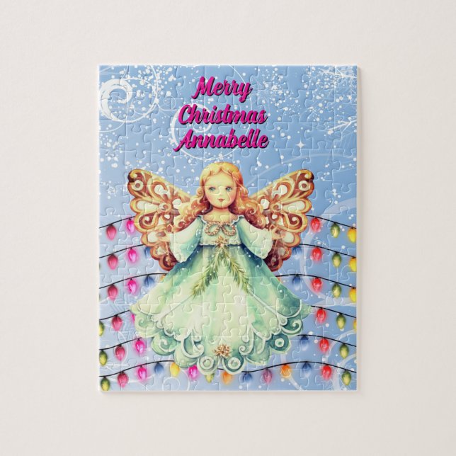 Puzzle Noël ange personnalisé (Vertical)