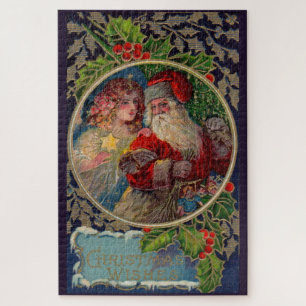 Puzzle Noël au Père Noël et à l'ange étoilé 1912 