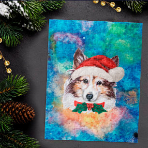 Puzzle Noël Chien de Race Sheltie
