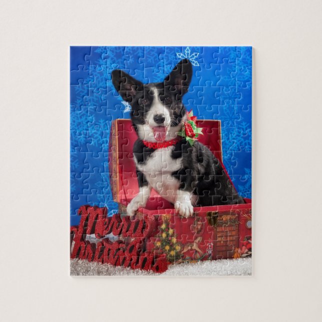 Puzzle Noël de corgi (Vertical)