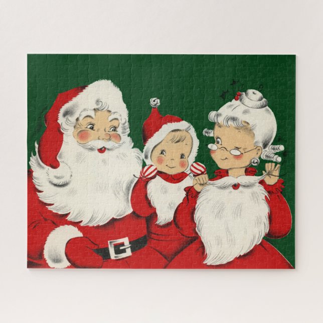 Puzzle Noël de la famille père Noël (Horizontal)