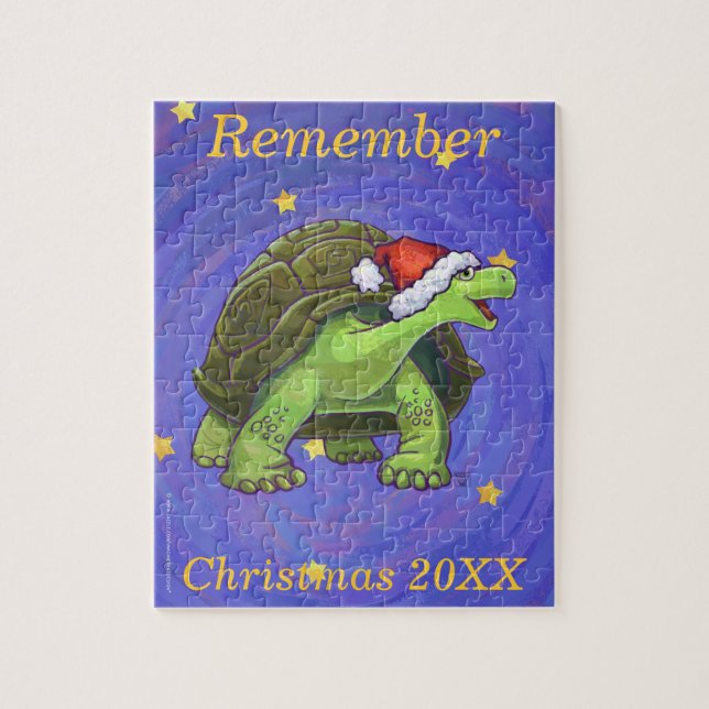 Puzzle Noël de la tortue nocturne étoilée (Vertical)
