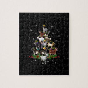 Puzzle Noël des chèvres Noël Chèvre de neige Noël