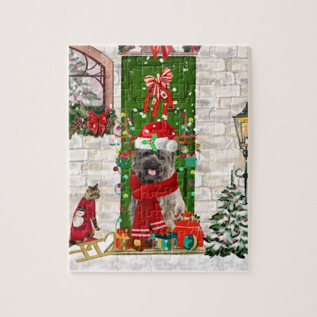Puzzle Noël du chien de Cairn Terrier (Vertical)