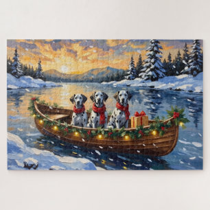 Puzzle Noël en bateau dalmate