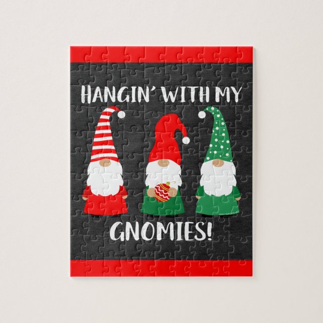 Puzzle Noël Gnomes Mignonnes Fêtes (Vertical)