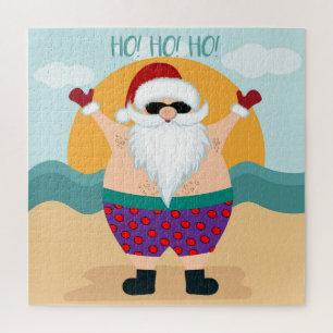 Puzzle Noël Ho Ho Ho Été Père Noël Beach