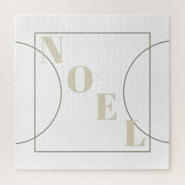Puzzle Noel | Moderne Chic Noël Bronze Blanc Tons