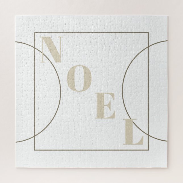 Puzzle Noel | Moderne Chic Noël Bronze Blanc Tons (Vertical)