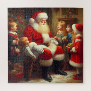 Puzzle Noël Père Noël Avec Enfants 3