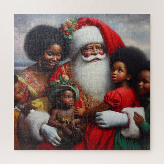 Puzzle Noël Père Noël Avec Enfants 7 (Vertical)