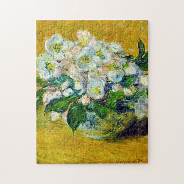 Puzzle Noël Rose Monet Art (Vertical)