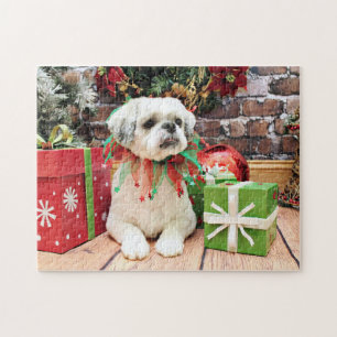 Puzzle Noël - Shih Tzu - nounours