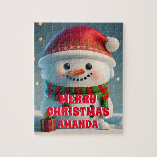Puzzle Noël Snowman mignon Enfants personnalisés