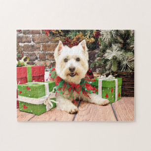 Puzzle Noël - Terrier des montagnes occidental - Abby