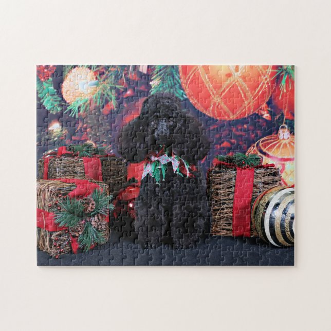 Puzzle Noël - Toby - caniche (Horizontal)