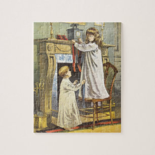 Puzzle Noël victorien, Bas de Noël pour enfants