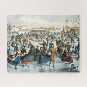 Puzzle Noël victorien Central Park Currier & Ives
