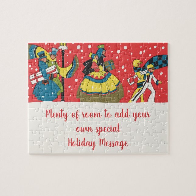 Puzzle Noël Vintage, Famille Victorienne (Horizontal)