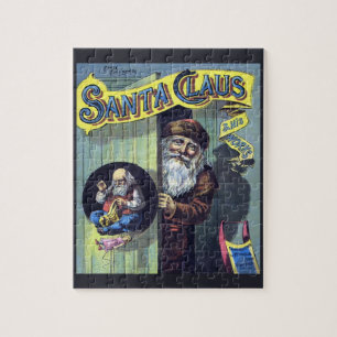 Puzzle Noël vintage, le Père Noël et son oeuvre