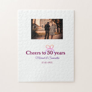 Puzzle Nœud rose pour 50 ans de mariage 