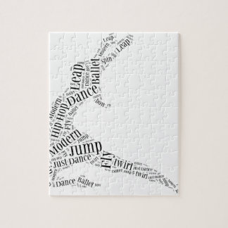 Puzzle Noir et blanc de nuage de mot de danse