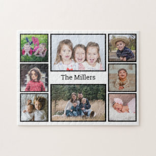 Puzzle Nom de famille personnalisé 8 Collage photo
