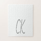 Nom de monogramme argenté moderne élégant violet