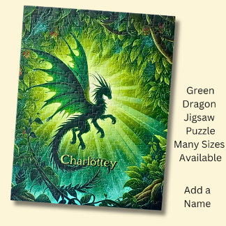 Puzzle Nom, Dragon Fantastique Volant dans des Rayons de