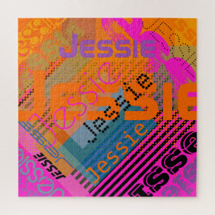 Puzzle Nom personnalisable unique   Fun coloré et créatif