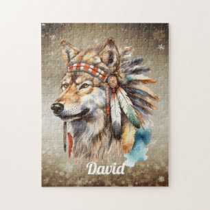 Puzzle Nom personnalisé Loup