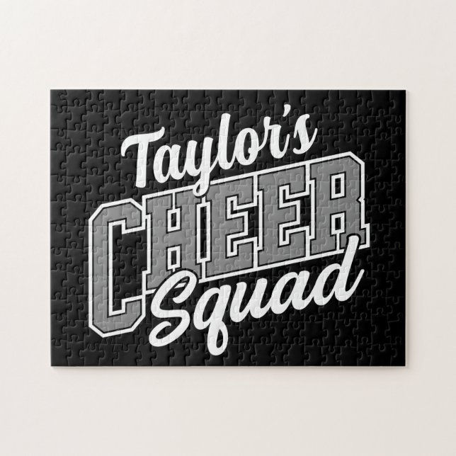 Puzzle Nom personnalisé Pom-pom girl École Varsity Cheer  (Horizontal)