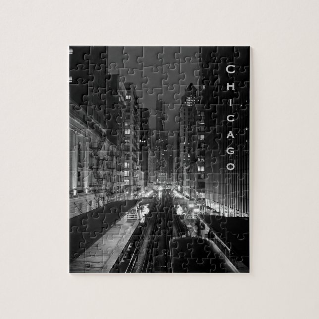 Puzzle Nom vertical du centre de ville de Chicago (Vertical)