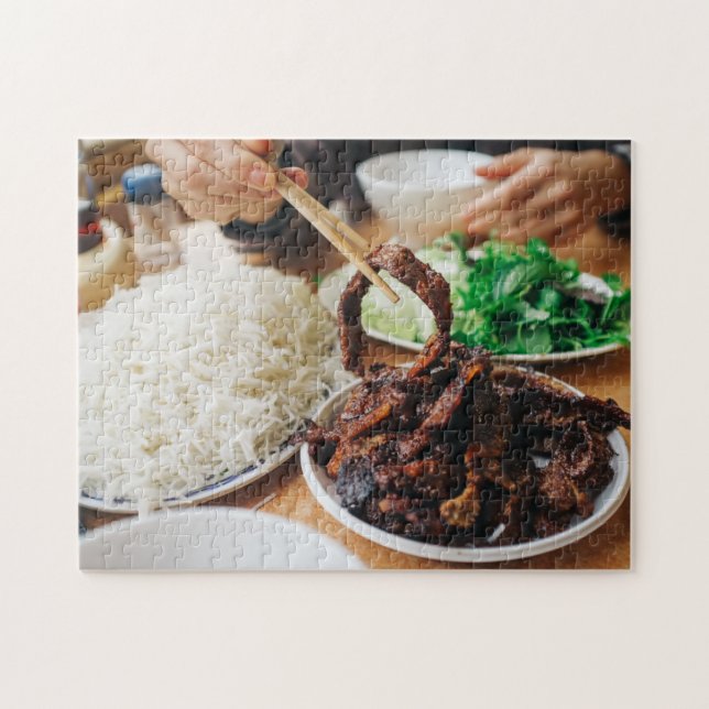 Puzzle Noodles de porc grillés Bun Cha au Vietnam Aliment (Horizontal)