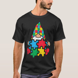 Puzzle Nordic Gnome Autism Awareness Tomte Men Wom T-Shirt
