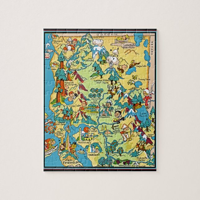 Puzzle Northern California Pictorial Map (Vertical)