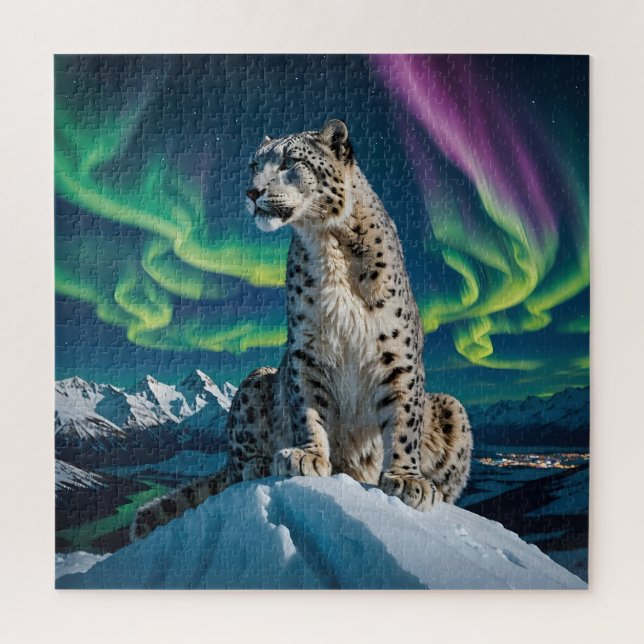 Puzzle “Northern Sky Wanderer” – Snow Leopard Portrait (Vertical)