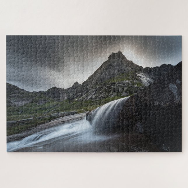 Puzzle Norvège Cascade paysage photographie (Horizontal)