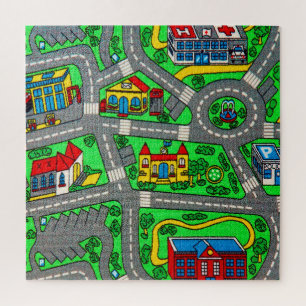 Puzzle nostalgie des années 90, Moquette de piste Voiture