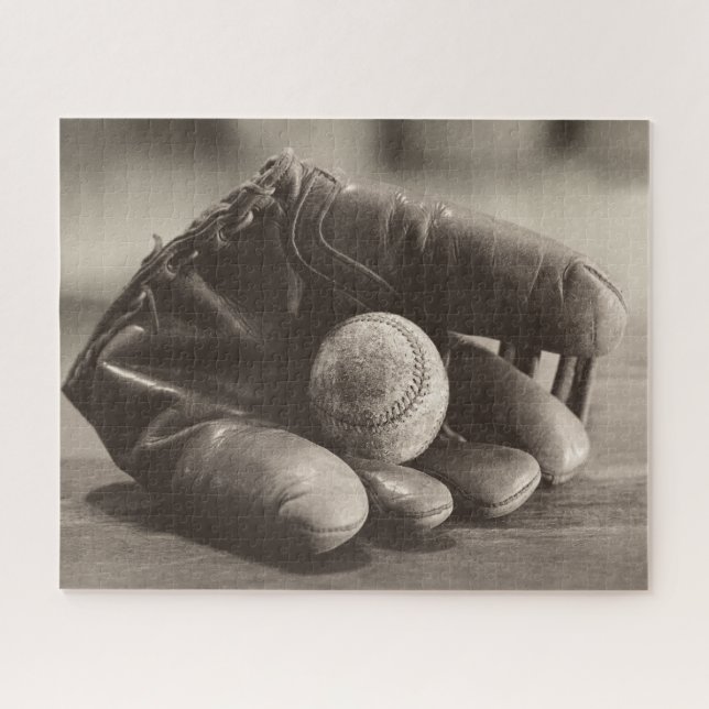 Puzzle Nostalgie du baseball - Mitt et Baseball (Horizontal)