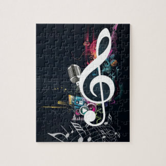 Puzzle Note abstraite et microphone de fissure