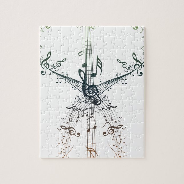Puzzle Notes 4 de guitare et de musique (Vertical)