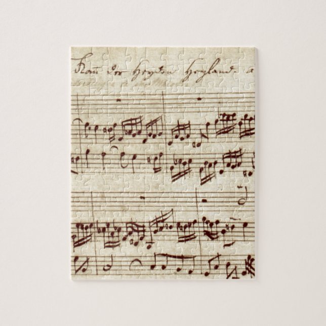 Puzzle Notes de musique ancienne - Feuille de musique Bac (Vertical)