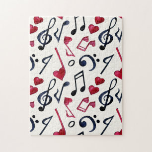 Puzzle Notes de musique & symboles Noir & Blanc