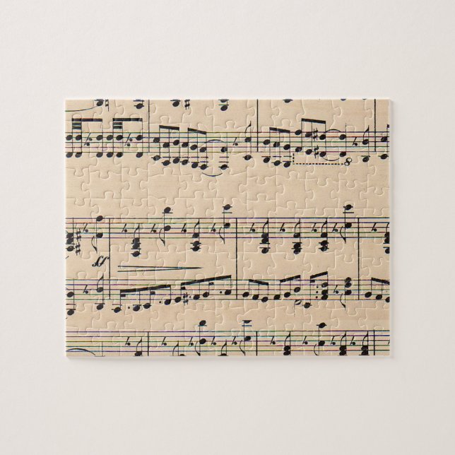 Puzzle Notes de partition vintage (Horizontal)