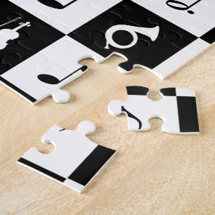 Puzzle Notes élégantes et instruments de musique moderne