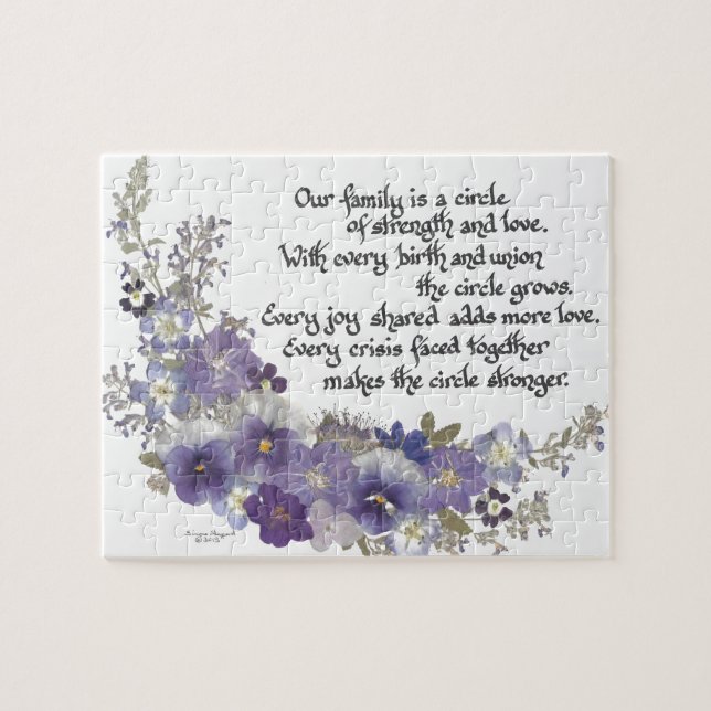 Puzzle Notre famille est un cercle (Horizontal)