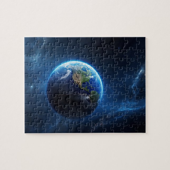Puzzle Notre maison Sapphire dans l'espace (Horizontal)