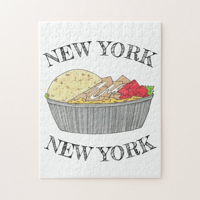 Puzzle Nourriture de New York City Chicken Rice Halal Car (Vertical)